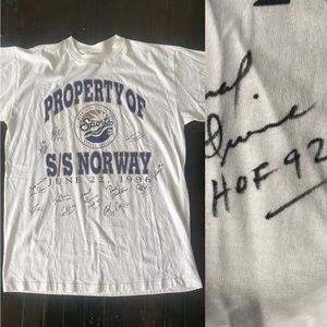 Vintage Autographed Marcel Dionne 1990’s Red Wings Shirt